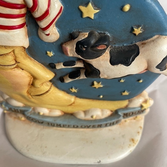 Cast Iron Doorstop The Cow Jumped Over The Moon Midwest Importers Nursery Rhyme - Picture 5 of 6